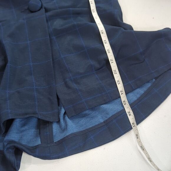 CAbi Jacket Womens 10 Blue #5475 Sunset Kiss Check Blazer Blue Windowpane - Picture 9 of 10